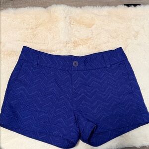 Calvin Klein Collection High Waist Blue Chevron Shorts